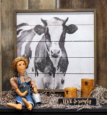 Simply Farmhouse Cow Wall Art - The Fox Decor